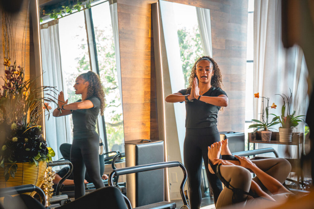 Group Pilates classes near me in studio