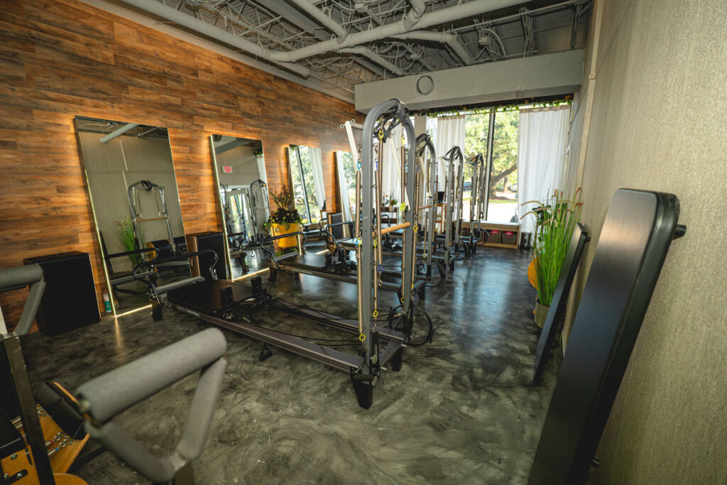Mat Pilates class in Houston studio