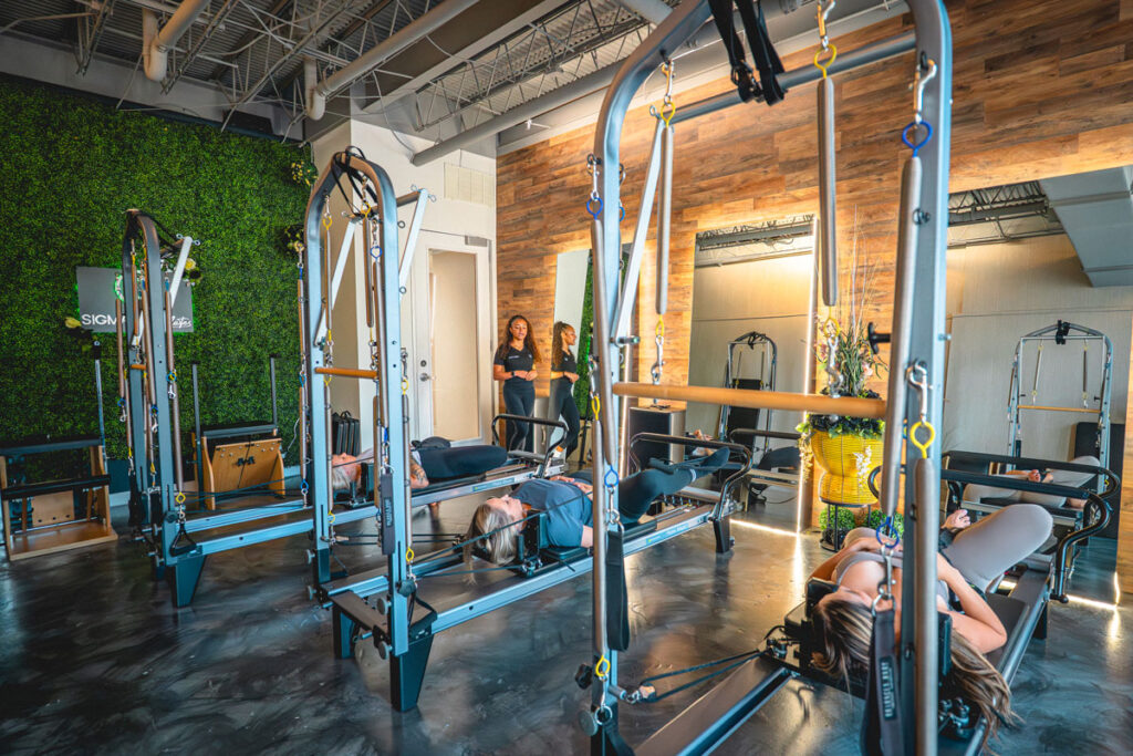 Duo Pilates session in Houston studio