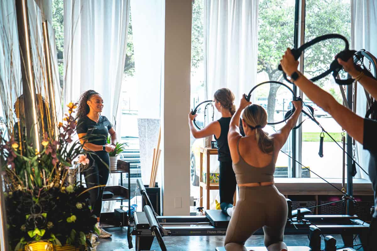 Pilates reformer classes in Houston studio
