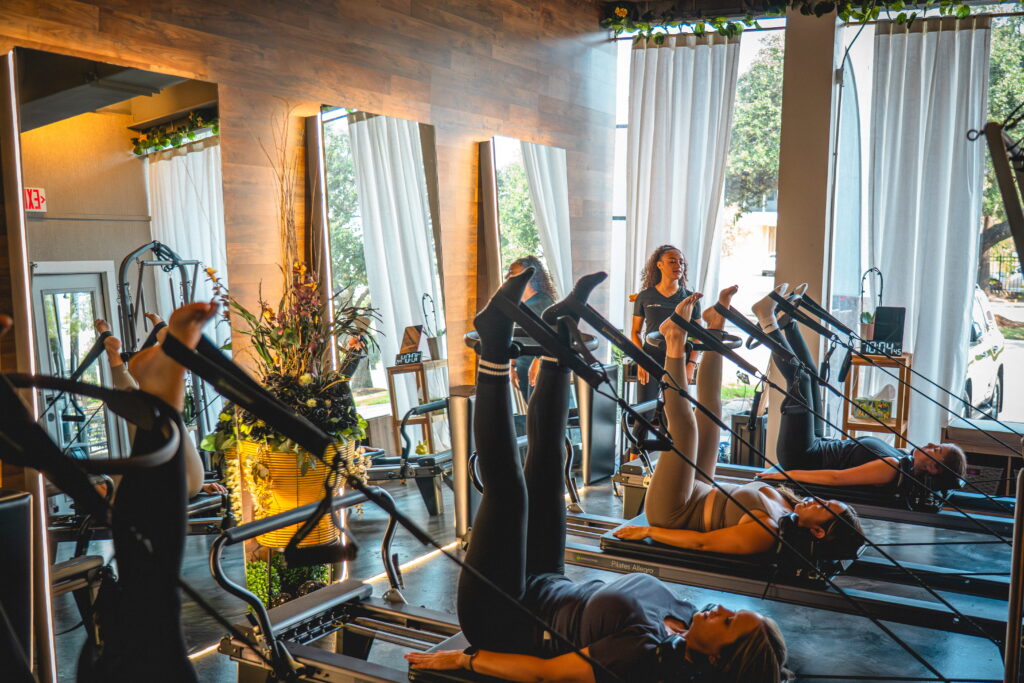 Pilates class nearby for flexibility and strength
