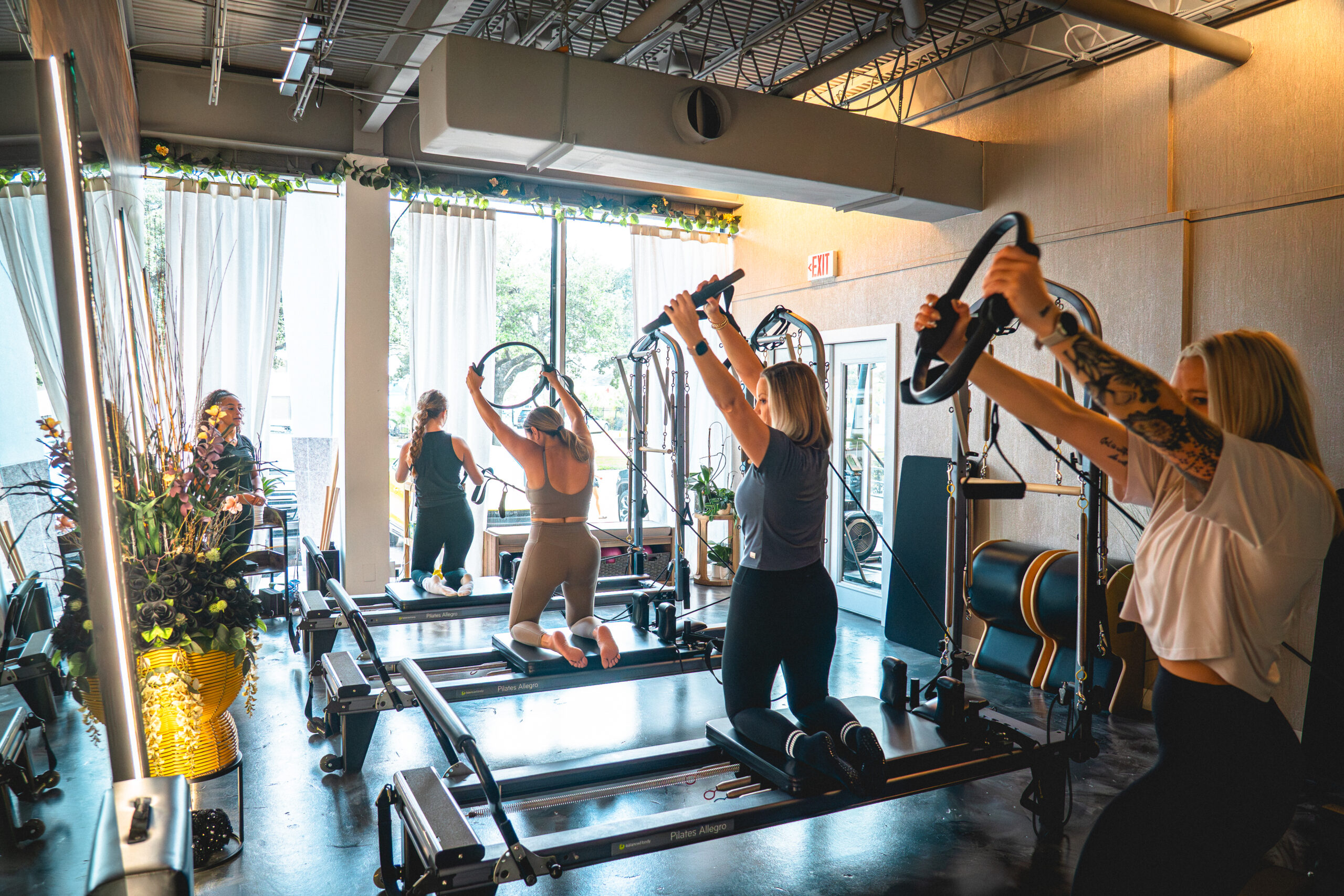 Pilates reformer workout in Houston TX
